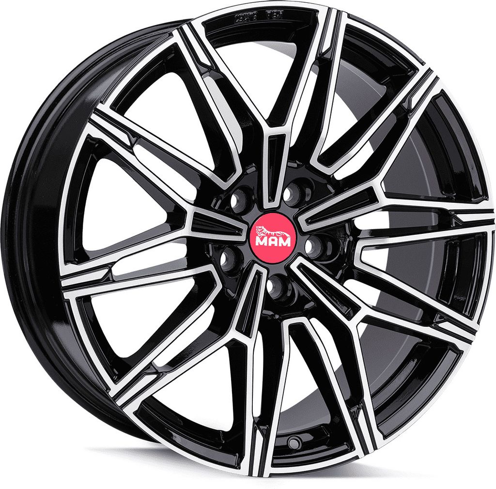 19 Zoll MAM B3N 5x112 ET45 Alufelgen BLACK FRONT POLISH