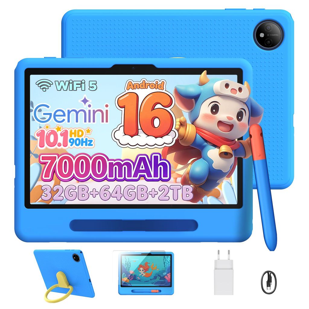 POCKAM P10 Kids 10.1" Tablet, Gemini AI, Android 16, Produktbild 
