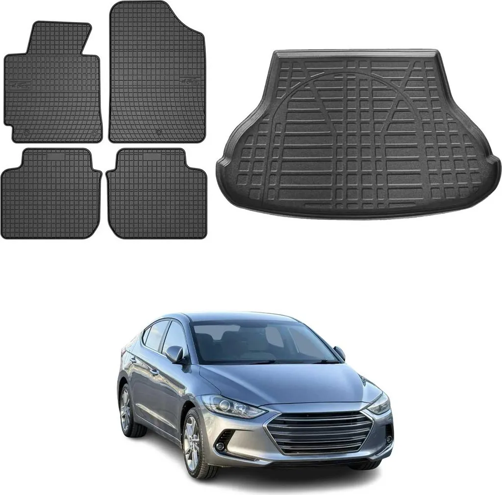 Offerta Set 5 Pezzi Tappetini Gomma Hyundai Elantra 2010-2015 - 1