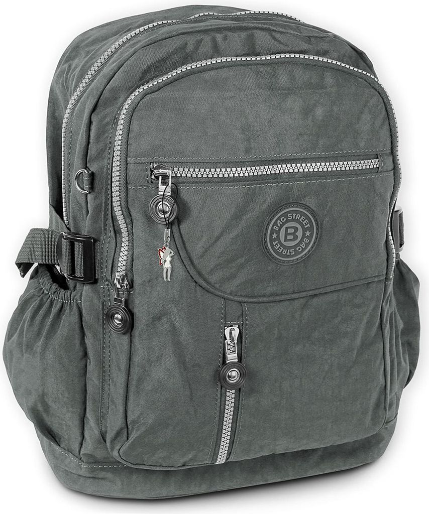 Bag Street Nylon Rucksack Sporttasche grau 30x18x38 OTJ604K