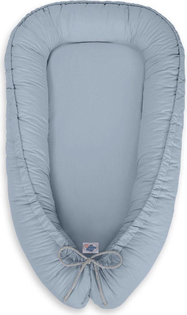 Babystreu, Kokon, doppelseitiger Comfort-Bellafurn Baby Pastellblau, -Baumwolle