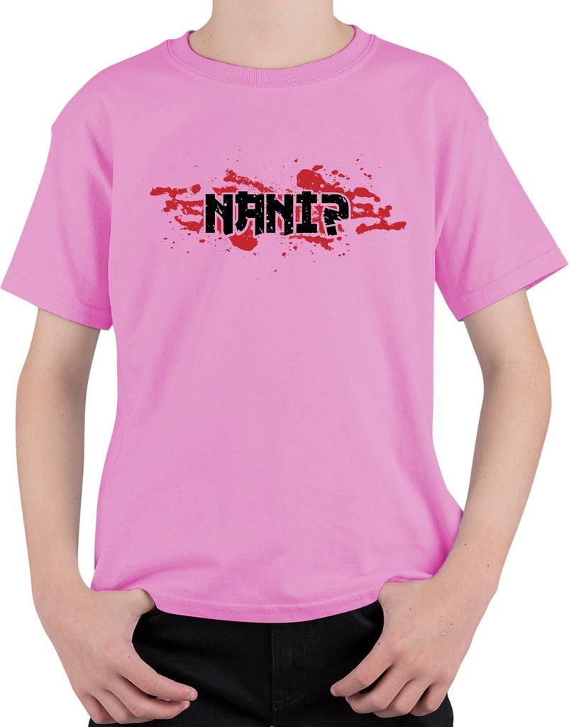 NANI? Anime Manga Ästhetik Otaku Japan Meme Gaming Japanisch Uni Kinder T-Shirt, Pink, 104