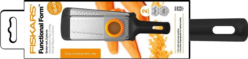 Fiskars Functional Form Kit Grattugie 2pz - Ideale per Famiglie