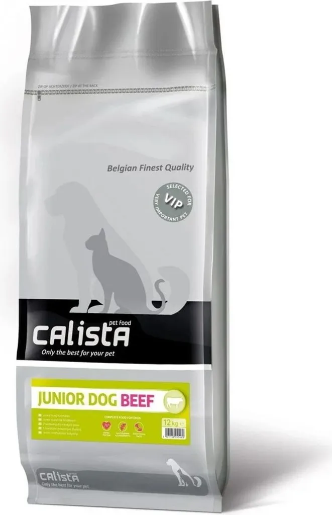 Cibo Cuccioli Calista Junior 12 kg | Gusto Manzo e Pollo per Crescita