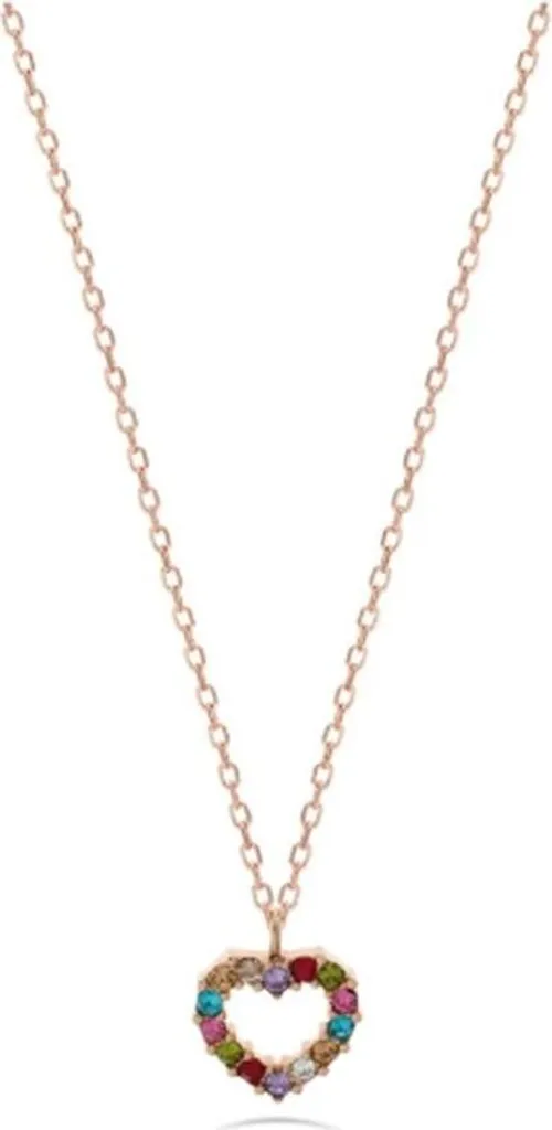 Liu Jo Luxury LJ2449: Collana Rose Gold Cuore Multicolor Donna