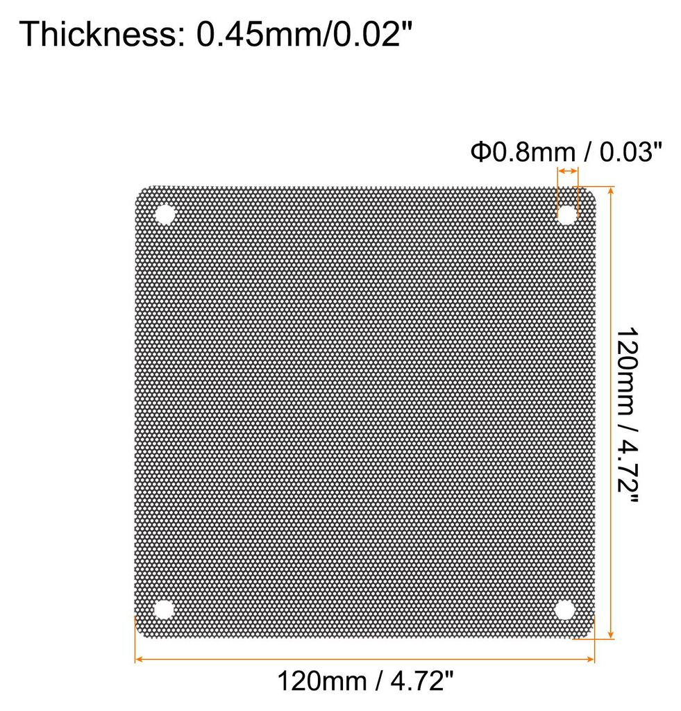 6 Stš¹ck PC-Staubfilter, 120x120mm PVC Computer Geh?use Kš¹hler Staubschutzgitter Lš¹ftergitter fš¹r Computergeh?use Lautsprecher, Schwarz