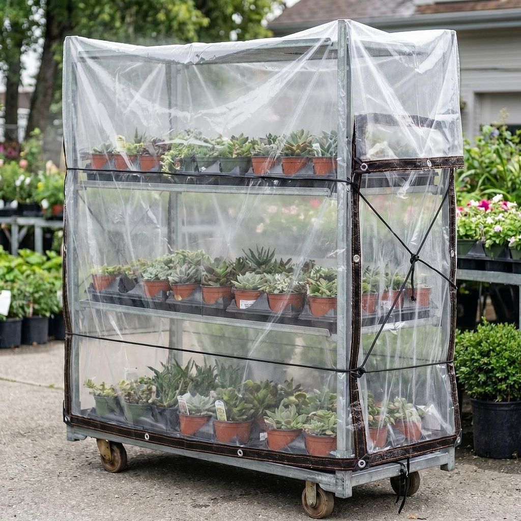 Ikodm 2x Transparente Plane mit Ösen wasserdichte Produktbild 