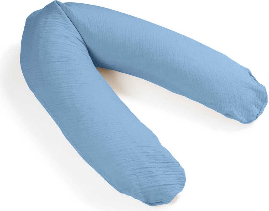 pic Bear Stillkissen PREMIUM 194 cm : airy blue Musselin Motiv: airy blue Musselin