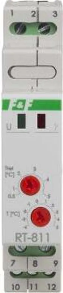Régulateur de température anti-gel et froid -4 à +5°C 16A rail DIN 1m