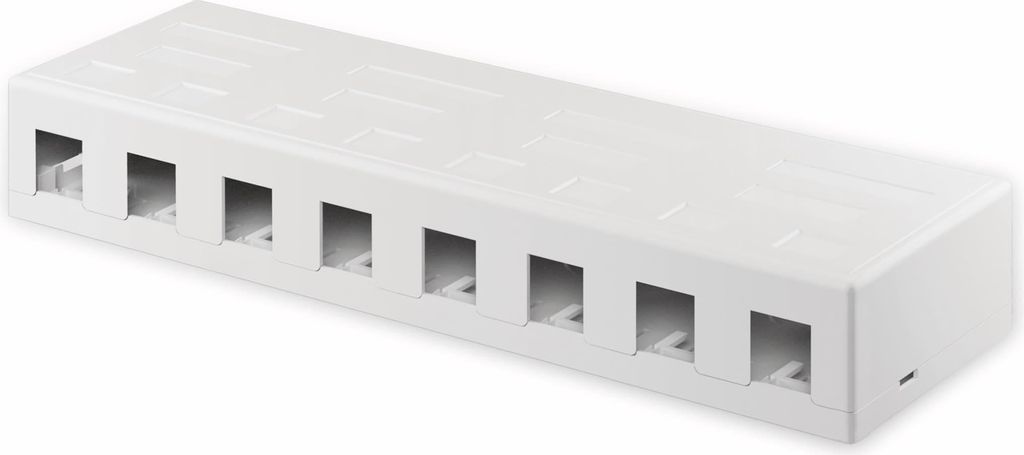 Goobay Keystone Leergehäuse 8-port - mit einfacher Snap-In Montage