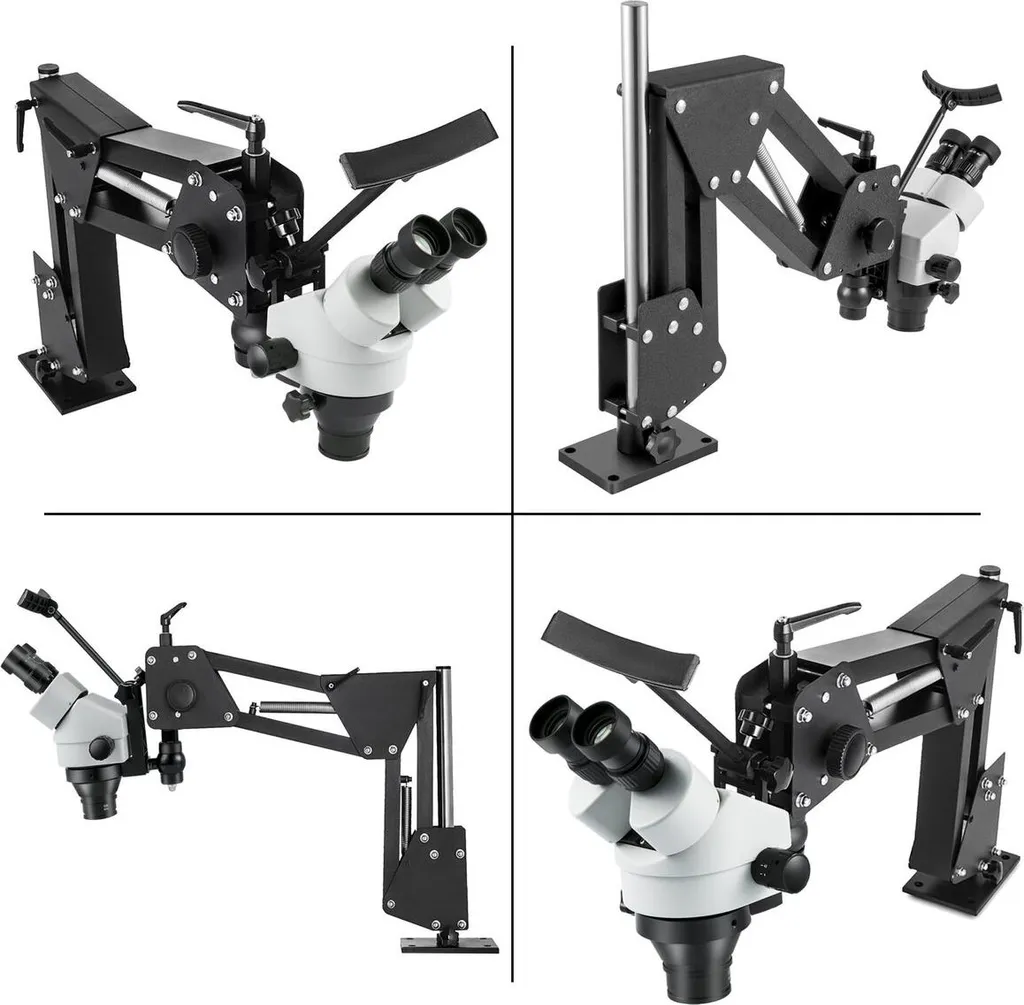 Microscope de gravure pour bijoux 7X-45X avec support flexible réglable