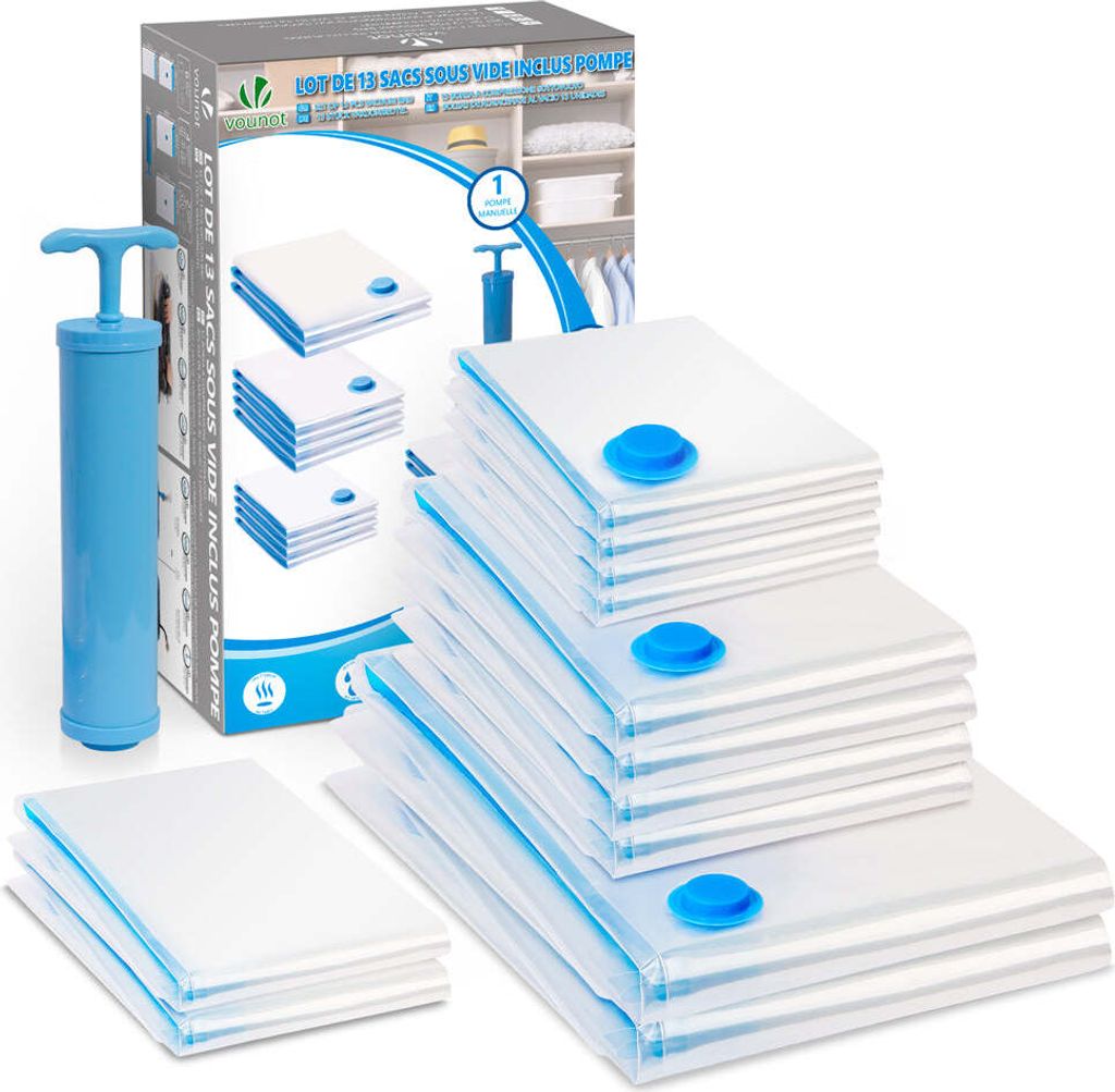 VOUNOT® 12 Stück Vakuumbeutel für Kleidung Bettdecken Produktbild 