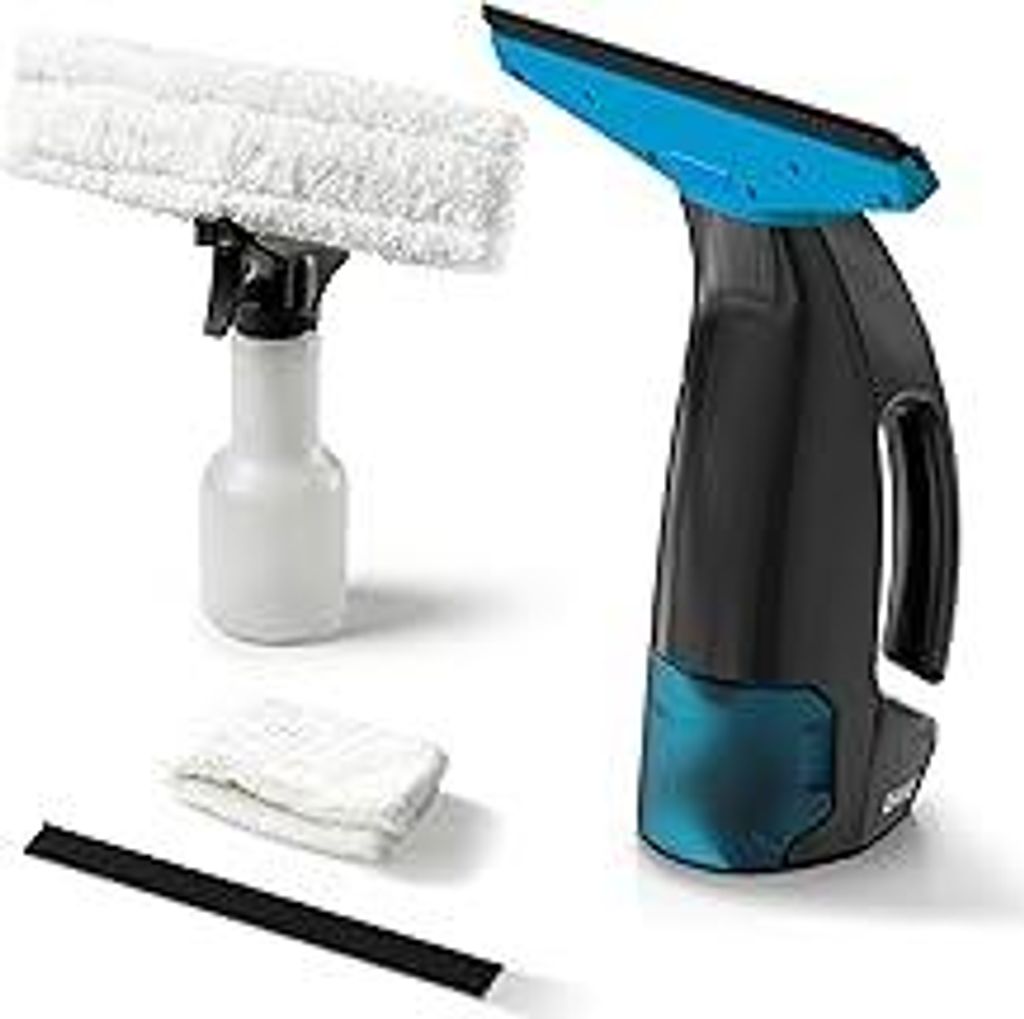 EAVE Fenstersauger Set, Akku Fenstersauger mit 45 Minuten Akkulaufzeit, Fensterreiniger Elektrisch mit 28cm Saugdüse & 200ml Wassertank, Geeignet ...