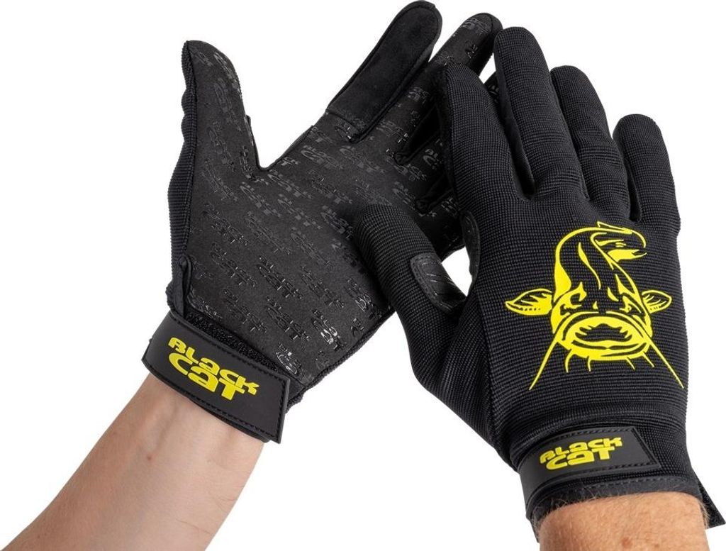Black Cat Gripper Gloves (Black/Yellow) Größe L Produktbild 
