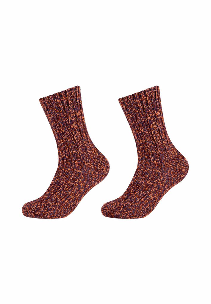 s.Oliver Socken 2er-Pack hygge mouliné im klassischen Strick-Design burnt orange 35-38