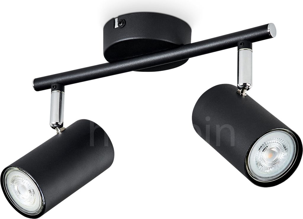 Gambellara moderne Deckenlampe aus Metall in Schwarz/Chromfarben
