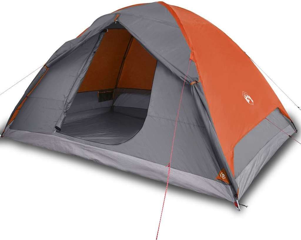 vidaXL Kuppel-Campingzelt 6 Personen Orange Wasserdicht