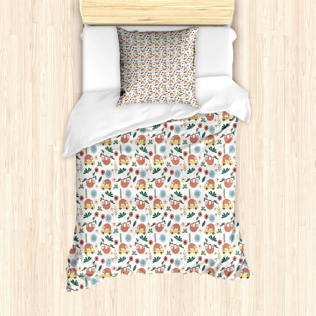 Copripiumino Singolo Jungle ABAKUHAUS 135x200 Anallergico per Bambini