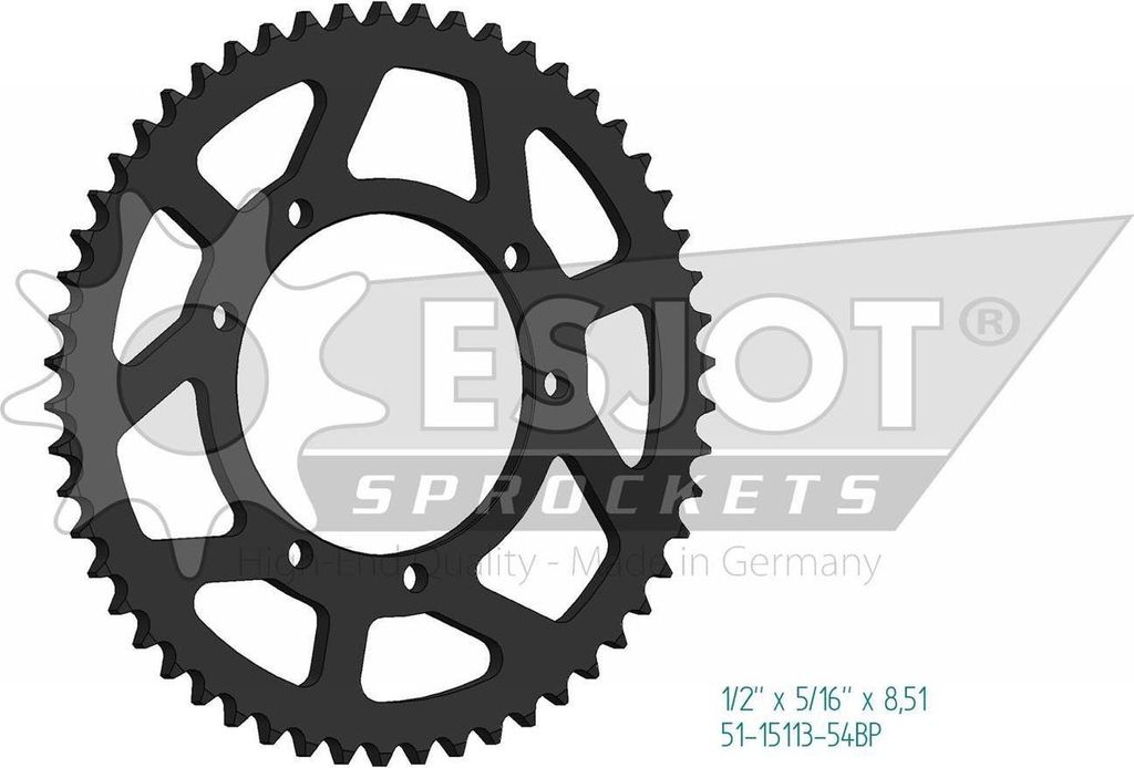 Esjot Kettenrad 428 60z Alu schwarz
