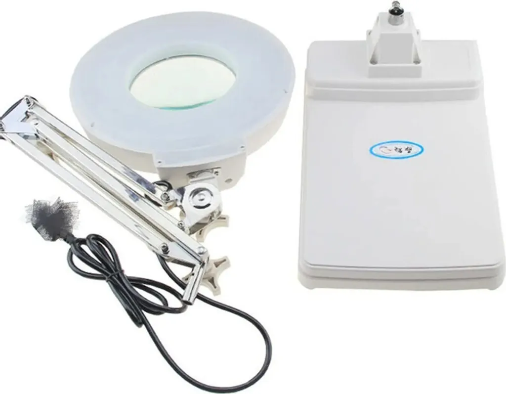 Lampe loupe de bureau LED articulée 10X pour lecture et électronique