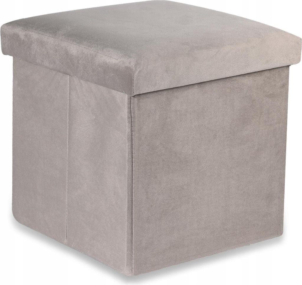Faltbarer Sitzhocker mit Stauraum – Elegante Schwarz Velvet Pouf für Kinderzimmer und modernes Wohnen, stabil und komfortabel.