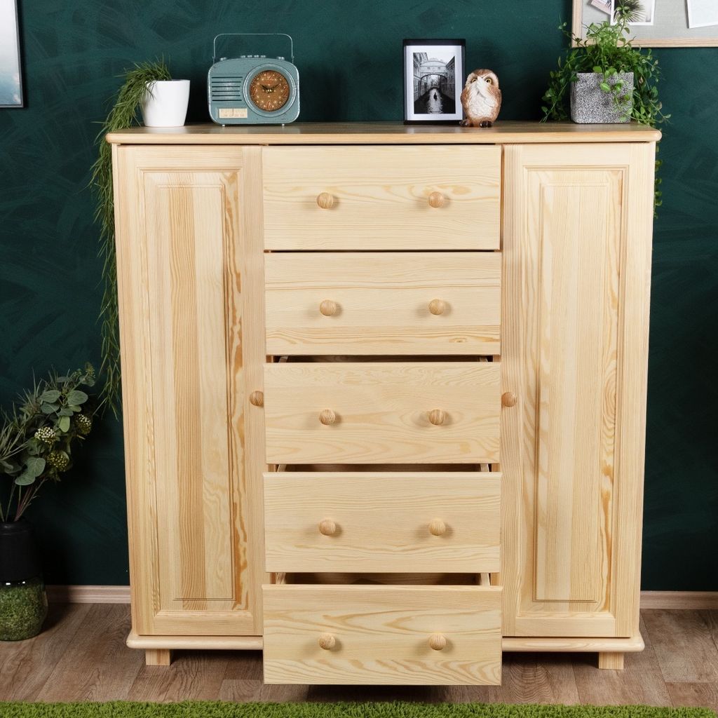 Kommode Massivholz 062- 122 x 118 x 42 cm (H x B x T)