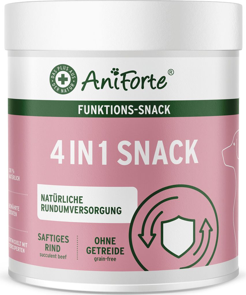 AniForte 4in1 Snack für Hunde 300g - Natürliche Rundumversorgung für Gelenke, Immunsystem, Verdauung, Fell & Haut, Magen & Darm, getreidefreier ...