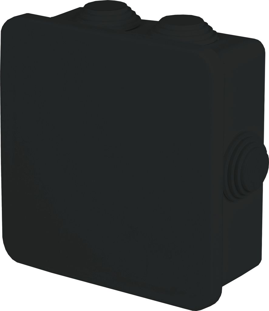 Abzweigkasten 85X85X40 SCHWARZ Verteilerkasten Verteilerdose IP65 Aufputz Feuchtraum