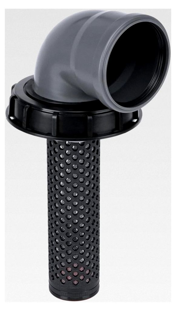 IBC Deckel Filter mit HT-Bogen Einlaufgröße DN 110, Größe DN 150