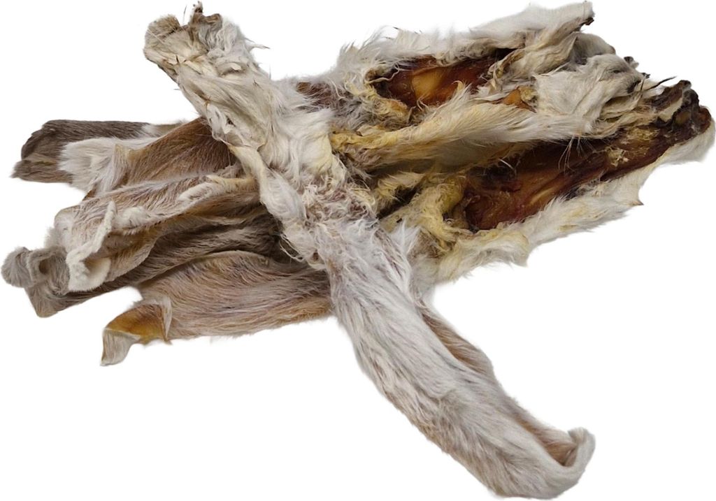 for dogs Kaninchenohren mit Fell, natürlicher Kausnack 100g