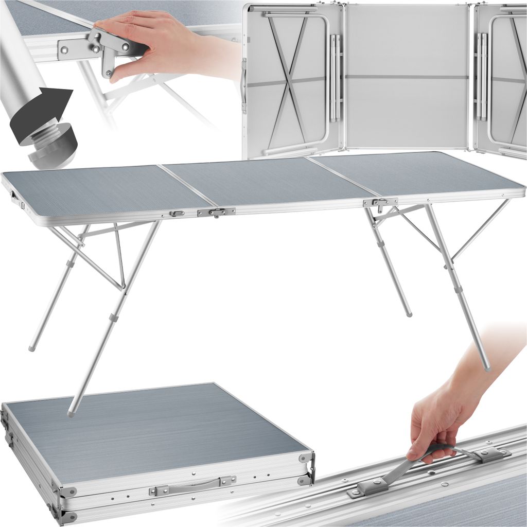 tectake® Aluminium Campingtisch Jumbo klappbar 180 x 70 x Produktbild 