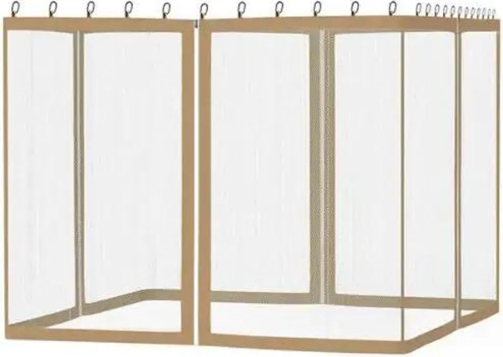 Moustiquaire pour tonnelle 3,6x3,6m protection repas extérieur