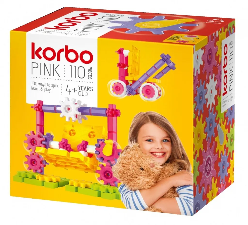 Coffret de Construction Korbo Pink 110 pièces pour Apprendre en Jouant