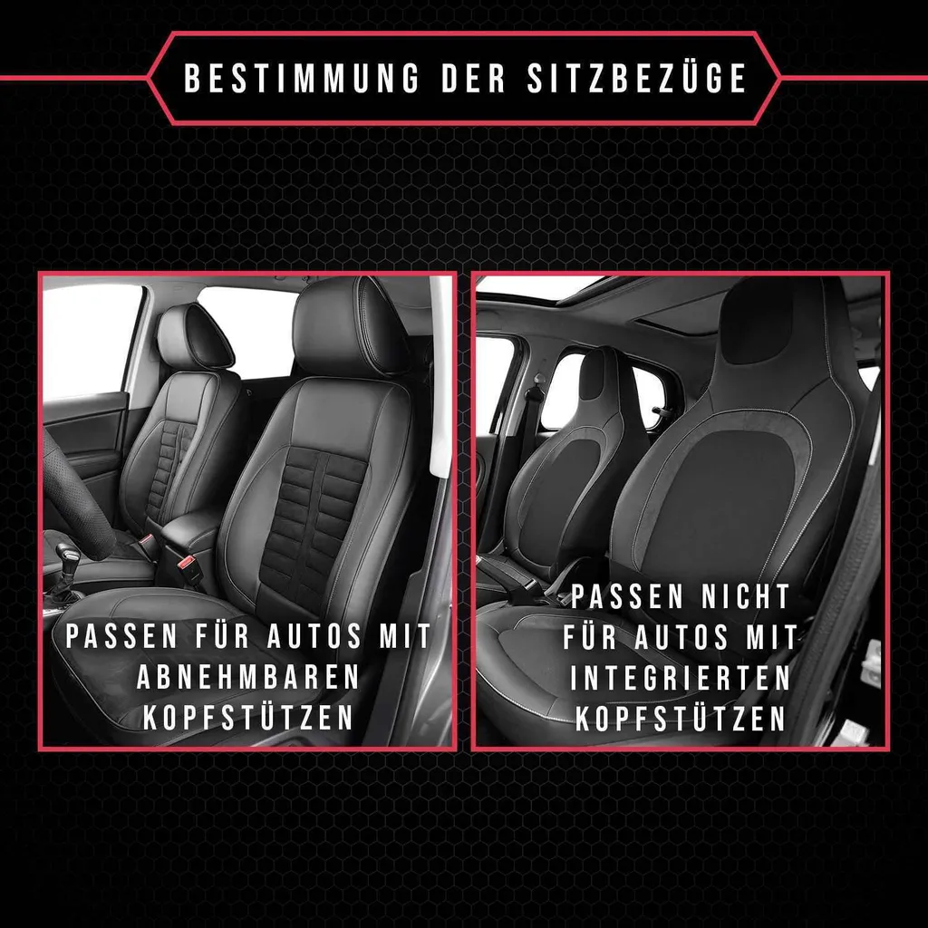 Coprisedili Auto per VW T3 Transporter BUS 1+2 - Qualità Universale Rosso - 5
