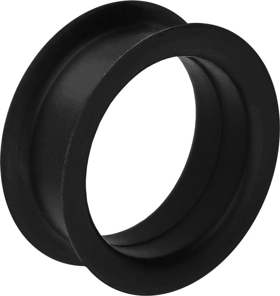 Silikon Double Flared Tunnel EINFARBIG Schwarz Außendurchmesser: 26mm