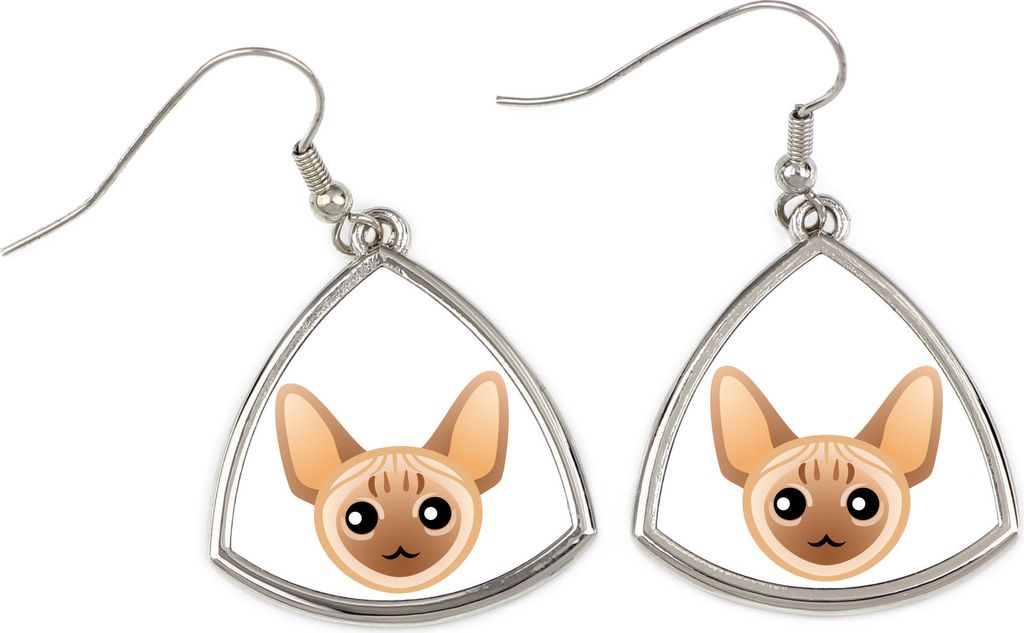 Devon Rex - elegante Metall-Ohrringe als Geschenk der Marke Art-Dog