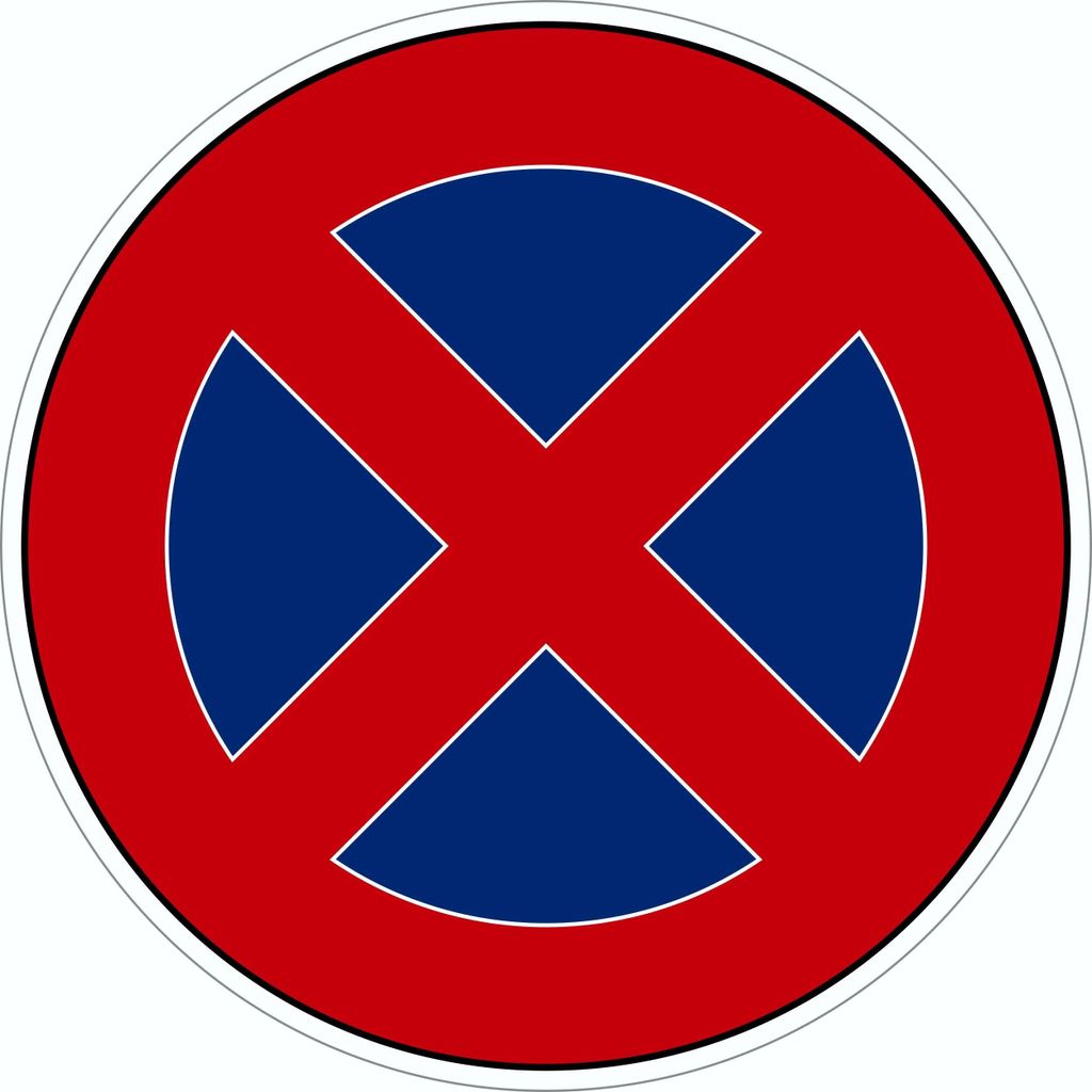 Türschild Halteverbot selbstklebend Ø 95 mm