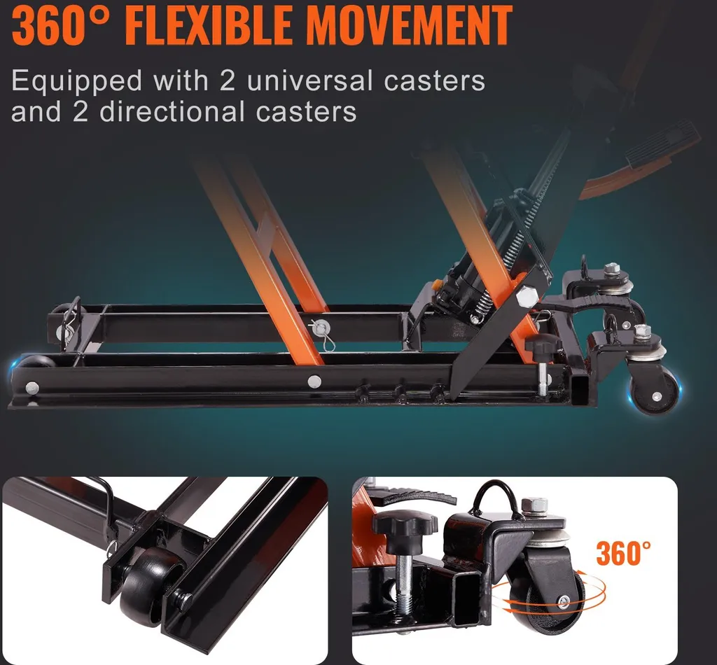 Piattaforma Sollevamento Moto 700kg | Cavalletto Regolabile 120-385mm - 6