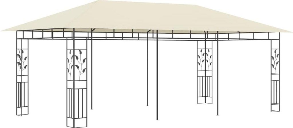 vidaXL Pavillon mit Moskitonetz 6x3x2,73 m Creme