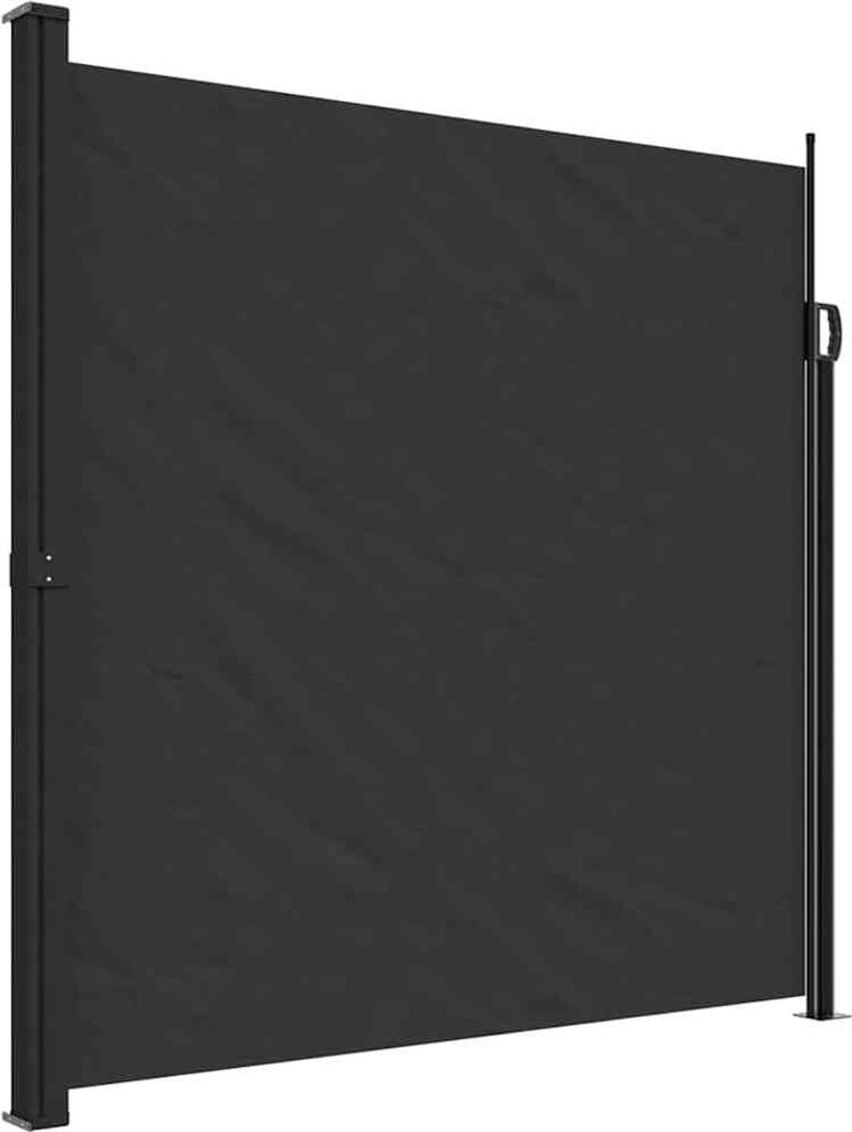 vidaXL Seitenmarkise Ausziehbar Schwarz 200x300 cm