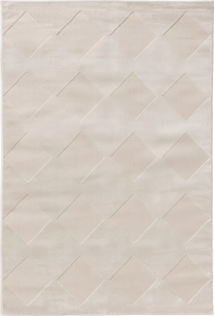 Grand Tapis de Salon Rectangulaire Crème 160x230 cm Collection Cannes