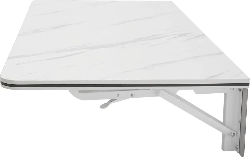 Bureau mural escamotable 80x40 cm - Support métal solide charge 30 kg
