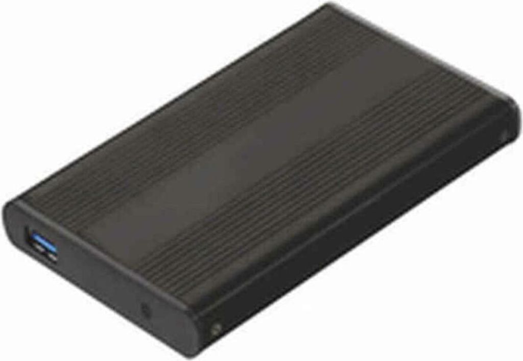 Externe Box TooQ AAACET0179 HD 2.5" SATA III-USB 3.0 FAT32 / NTFS / eXT2 / HFS Aluminium Schwarz