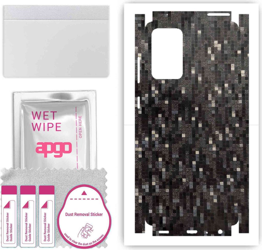 apgo Rückseite + Seiten Schutzfolie, Skin, kompatibel mit Samsung Galaxy A72, Hinten Displayschutzfolie aus Vinylfolie, kratzfest, einfache Montag...