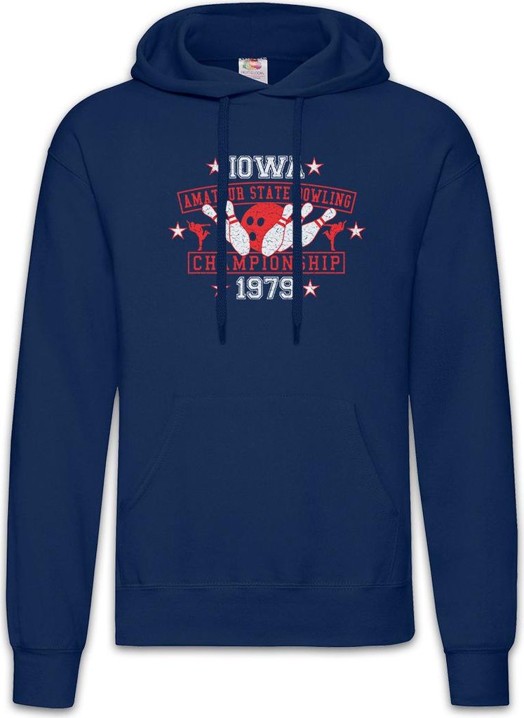 Urban Backwoods Iowa Amateur State Bowling, Herren Hoodie, Farbe: Navy, Größe: M