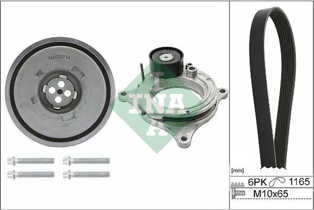 Jeu de courroies trapézoïdales crantées INA pour BMW F22 F23 F31 et F36