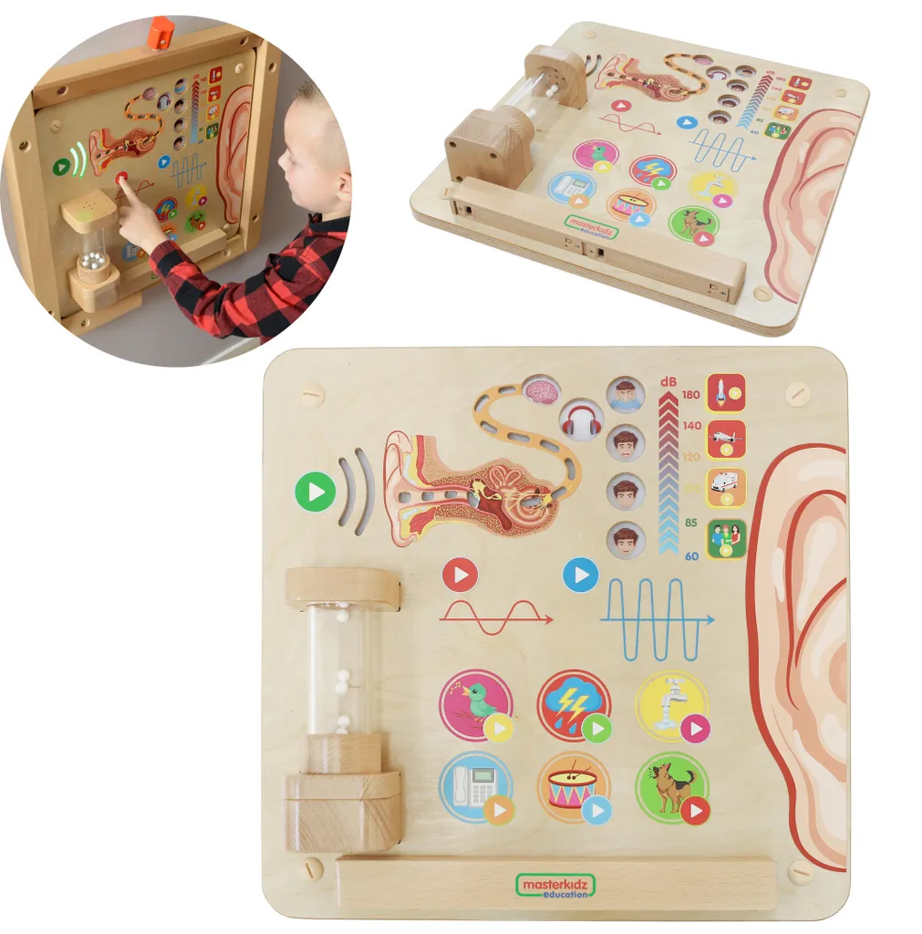 Jeu d'éveil sonore Montessori : Tableau Masterkidz pour l'ouïe enfant