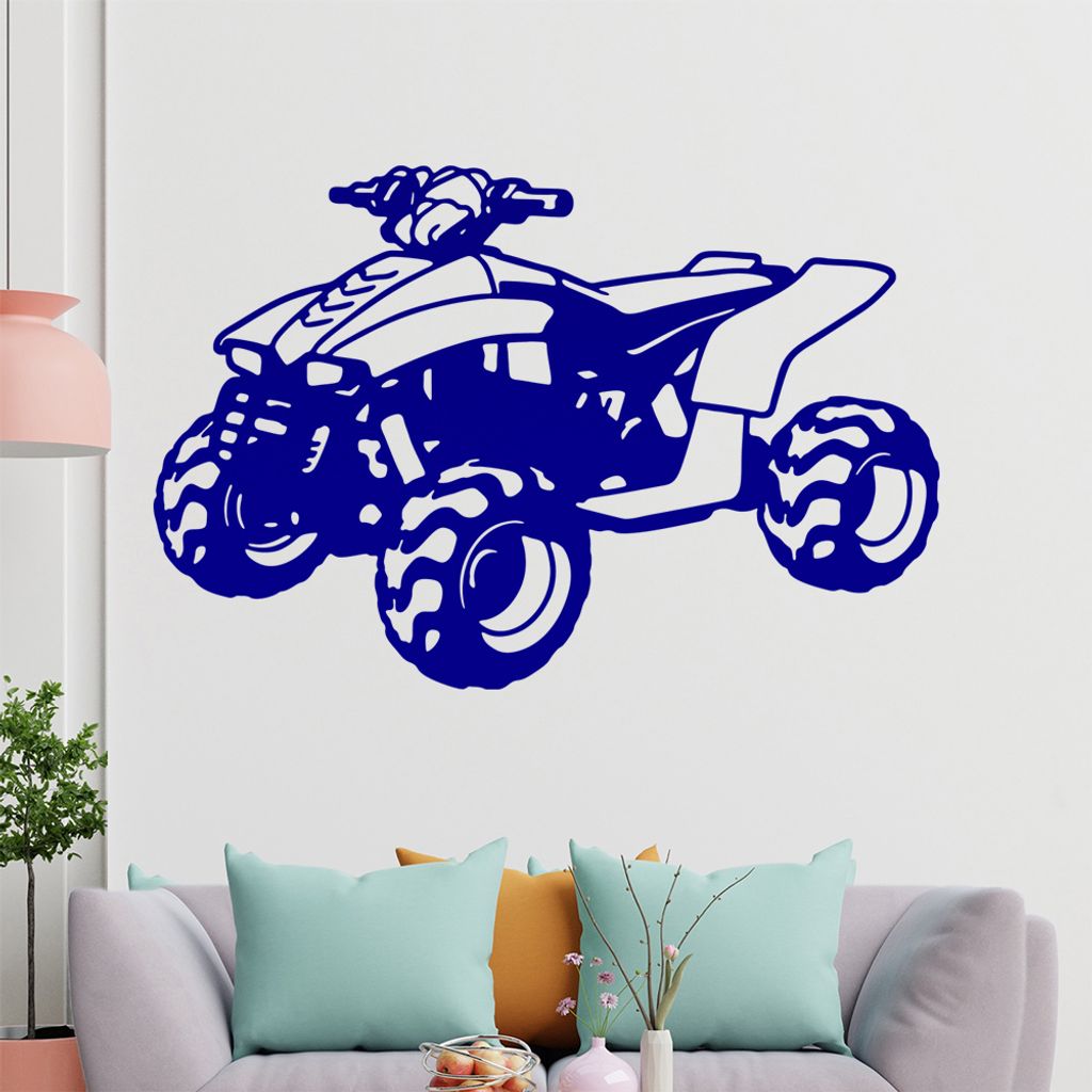 KIWISTAR Quad - Bike Offroad Tour Wandtattoo in 6 Größen - Wandaufkleber Wall Sticker - Dekoration, Küche, Wohnzimmer, Schlafzimmer, Badezimmer