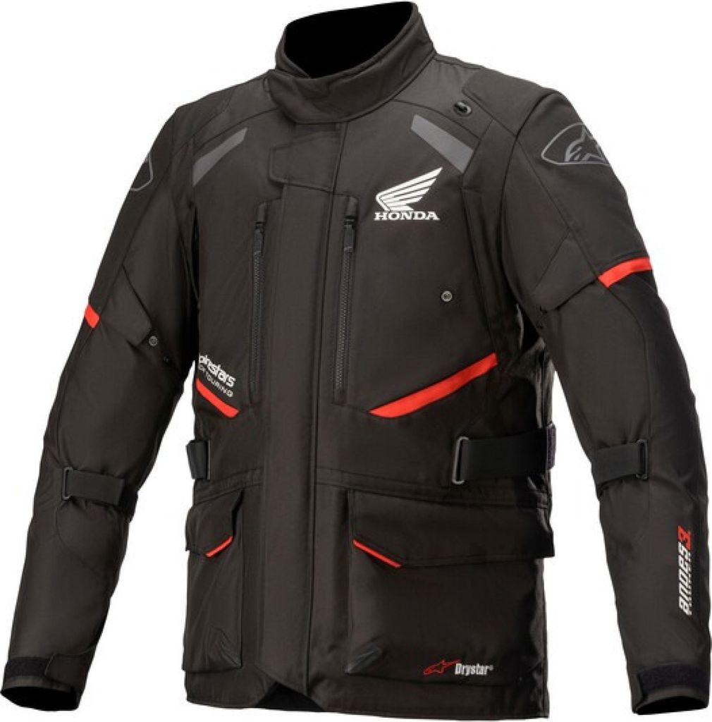 Alpinestars Honda Andes v3 Drystar Motorrad Textiljacke (Black/Red,S)