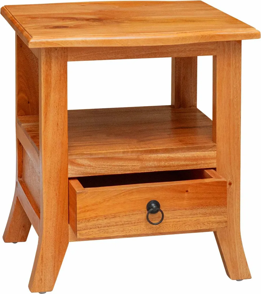 Table de nuit Naturelle avec tiroir de rangement - Petit meuble chambre